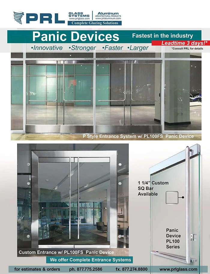 All Glass Fire Exit Doors