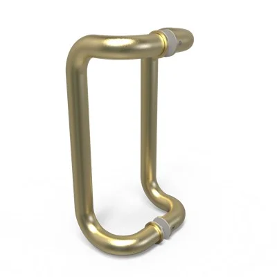 Offset Pull Handle Satin Brass